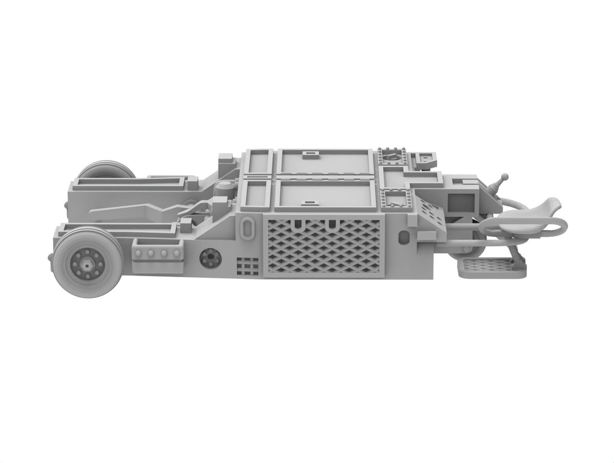 Photo of US Navy A/S32A-32 aircraft tow tractors in 1/350 scale 3D printed resin set by HS Model HSM-U350044S