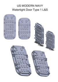 Photo of US Navy Watertight Door Type 1 1:700 HS Model HSM-U700023S 3D printed resin parts set 64 pieces