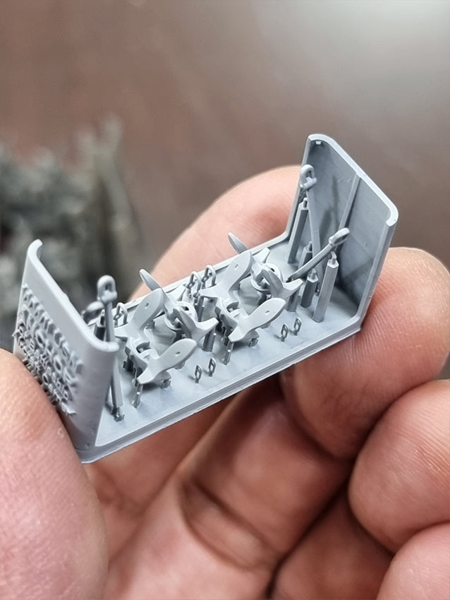 Photo of WWII US Navy 1/350 scale anchor set with chain by HS Model HSM-U350029S resin model parts