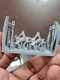 Photo of WWII USN Anchor with chain 1:200 scale set for aircraft carriers and battleships by HS Model