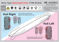 Photo of US Navy Watertight Door Type 3 1:700 scale resin model parts by HS Model HSM-U700025S