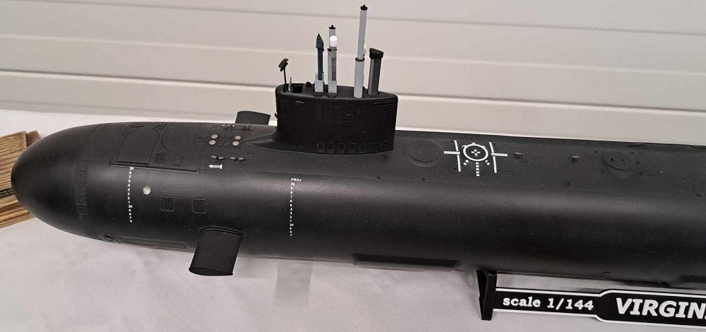 Photo of 3D printed USS Virginia Class Block III Submarine 1/144scale resin model by RC Subs