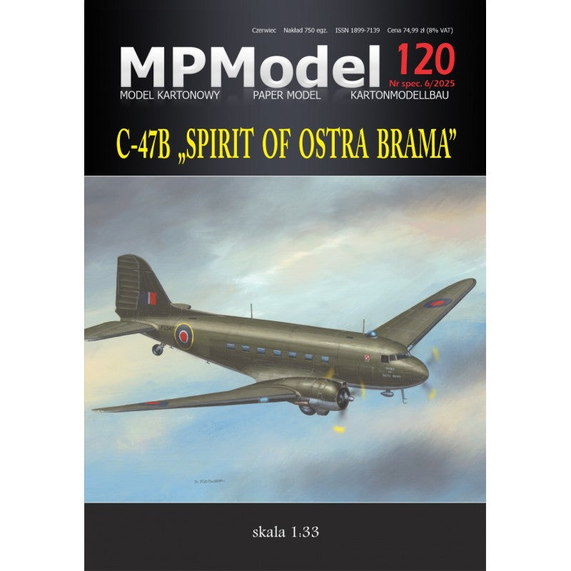 Photo of Card Model Kit C-47B Spirit of Ostra Brama 1:33 MPModel Answer