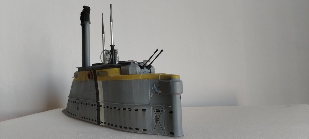 Photo of German U-Boat Type XXI U-2540 1/35 scale model submarine kit with RC conversion option and photo-etched details