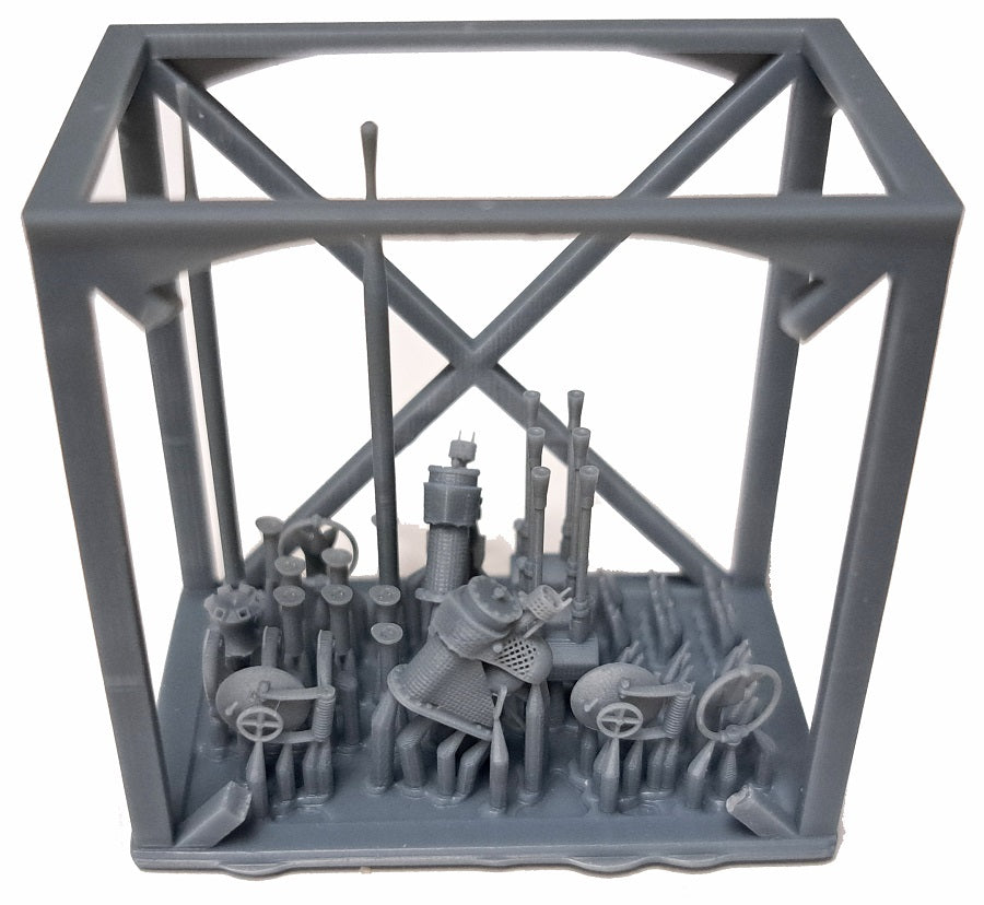 Photo of German U-Boat Type XXI 1:144 Revell detail set with photo-etched brass and 3D printed resin upgrade parts.