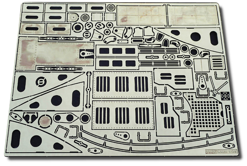 Photo of photo-etched brass detail set for German U-boat Type XXIII 1:35 Bronco 35104 by RCSubs