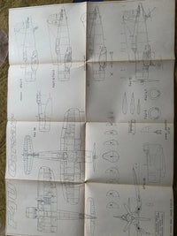 F4U Corsair large folding plans LOK 62
