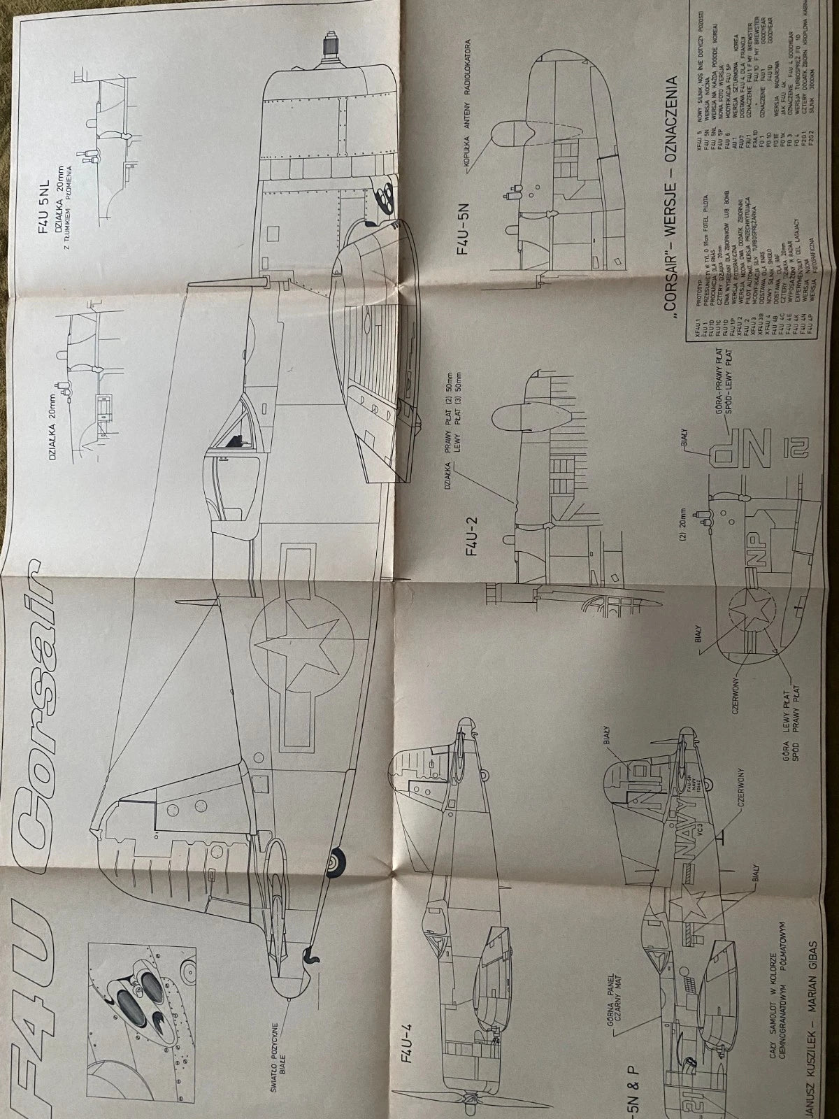 F4U Corsair technical blueprint LOK 62