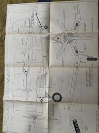 F4U Corsair large technical plan sheet LOK 62