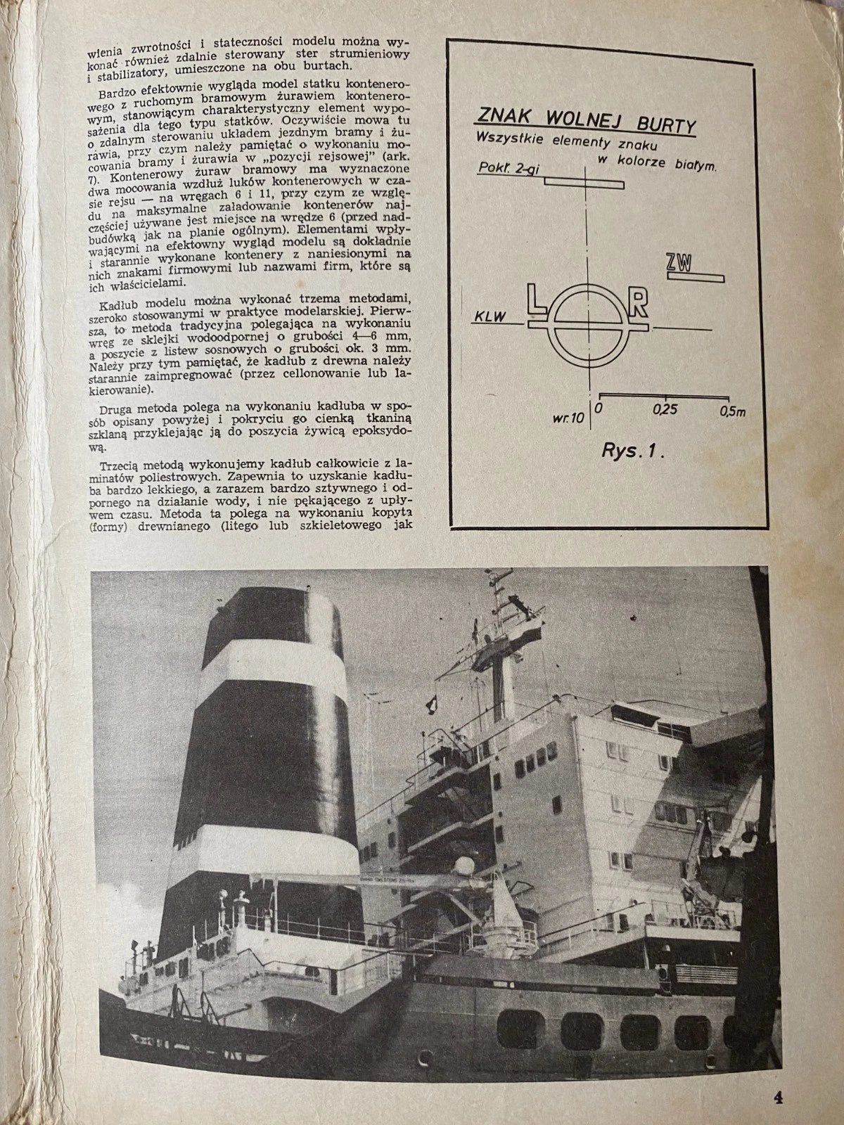 LOK Plany Modelarskie 88 Container Ship 1:100 construction plans - image 4