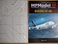 Photo of Boeing 747-430 1:50 card model kit with laser-cut frame MPModel 65 Answer Publishing