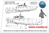 Photo of Seehund Type XXVIIB resin submarine model kit in 1:48 scale by RCSubs