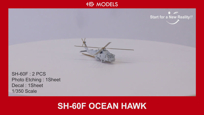 Photo of SH-60F Ocean Hawk 1/350 scale 3D printed resin model kit by HS Model with decals and photo etch