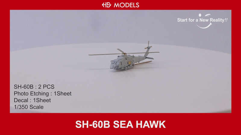 Photo of SH-60B Sea Hawk 1/350 scale resin helicopter model kit HSM-U350010S with photo etch and decals