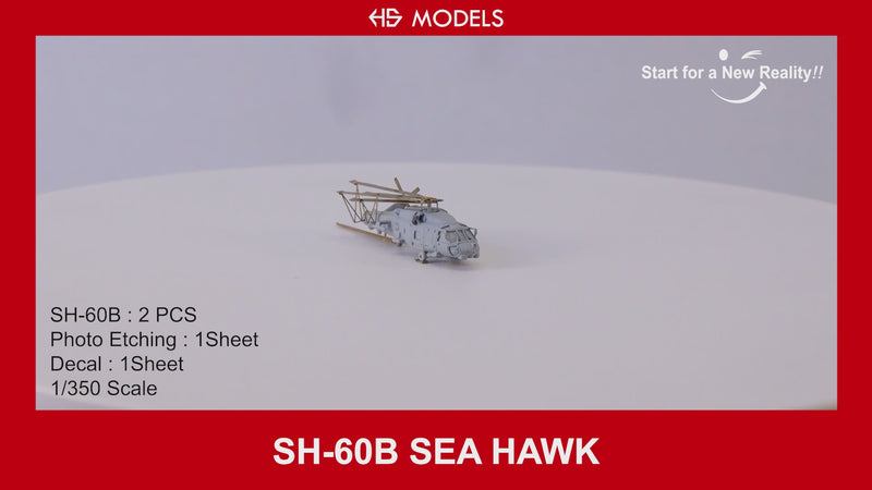 Photo of SH-60B Sea Hawk 1/350 scale resin helicopter model kit HSM-U350010S with photo etch and decals
