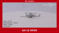 Photo of AH-1Z Viper 1/350 scale resin helicopter set HSM-U350015S with photo-etch and decals
