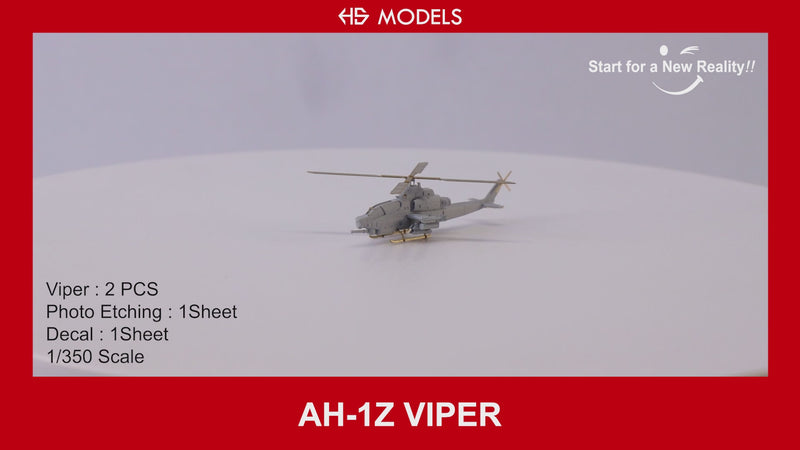 Photo of AH-1Z Viper 1/350 scale resin helicopter set HSM-U350015S with photo-etch and decals