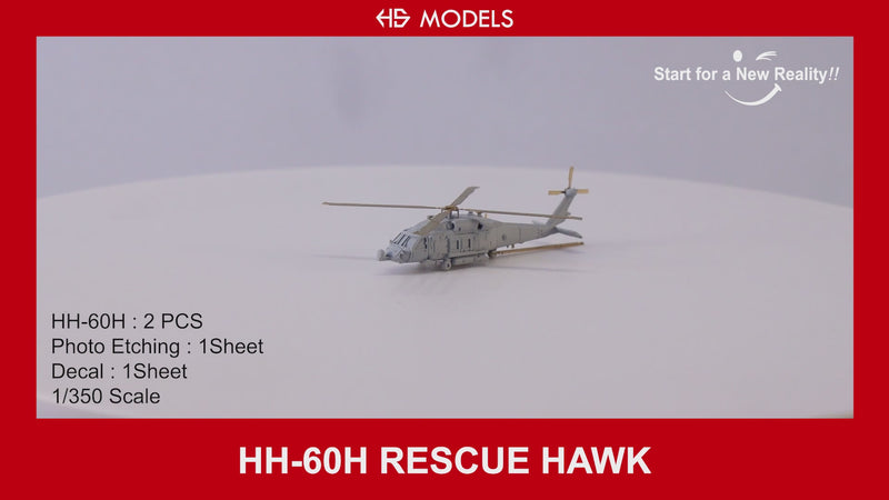 Photo of HH-60H Rescue Hawk 1/350 scale 3D printed resin model set by HS Model HSM-U350014S