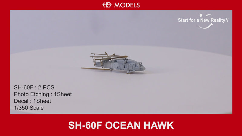 Photo of SH-60F Ocean Hawk 1/350 scale 3D printed resin model kit by HS Model with decals and photo etch