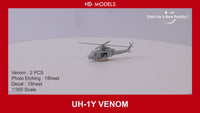 Photo of UH-1Y Venom 1/350 scale resin helicopter kit by HS Model with photo-etch and decals