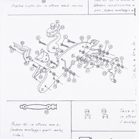Photo of Amati B1211 Gun Rests Plan showing detailed 18th-century Italian pistol design for model ship building.