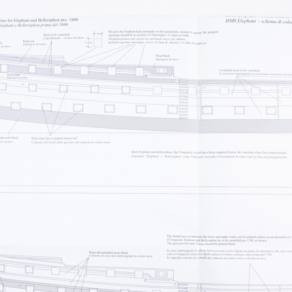 HMS Vanguard 1787 Plans Amati (B1100,04) – 74 Gun Ship Model – Modelland