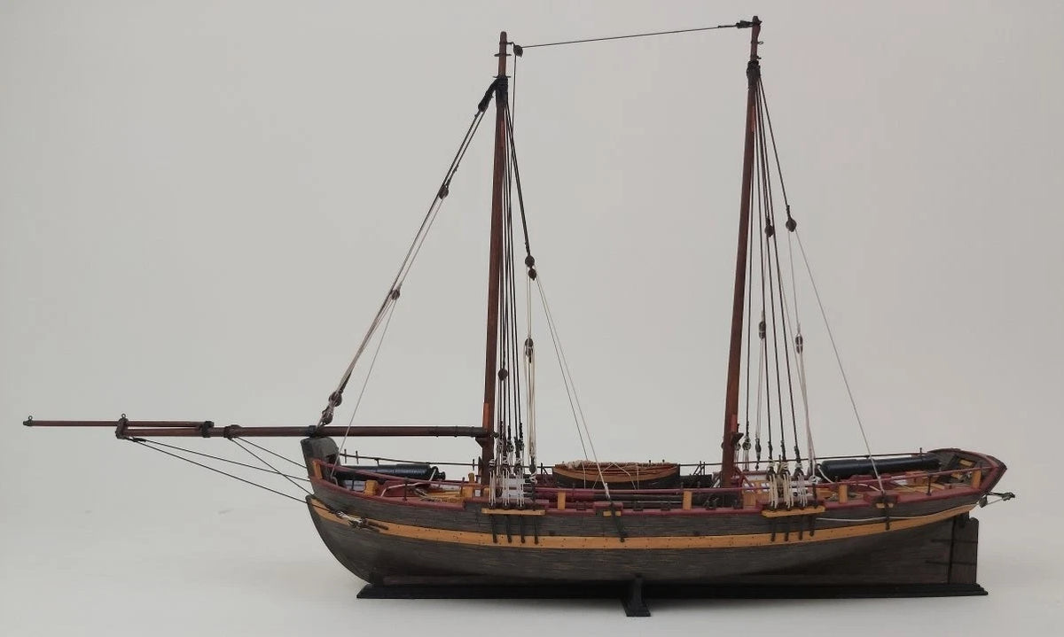 Photo of Axel Thorsen 1810 Norwegian gunboat card model kit in 1:72 scale