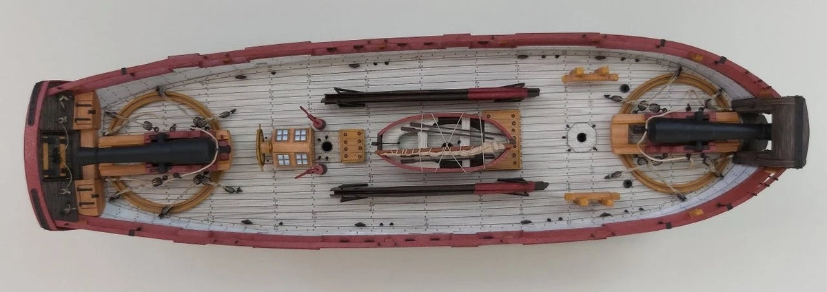 Photo of Axel Thorsen 1810 Norwegian gunboat card model kit in 1:72 scale