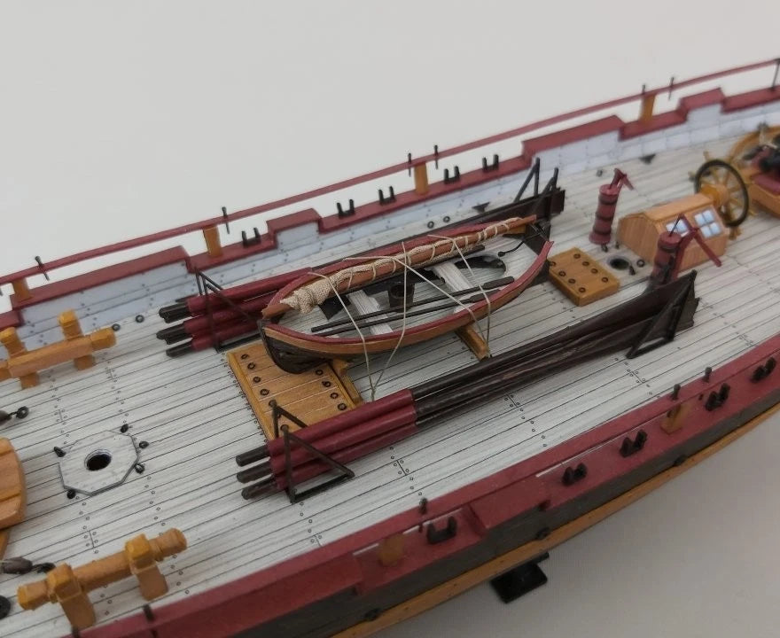 Photo of Axel Thorsen 1810 Norwegian gunboat card model kit in 1:72 scale