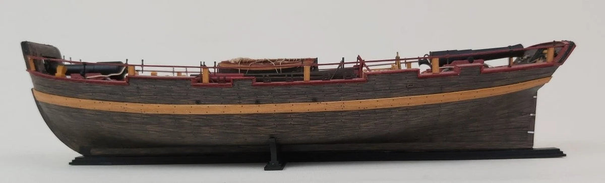 Photo of Axel Thorsen 1810 Norwegian gunboat card model kit in 1:72 scale