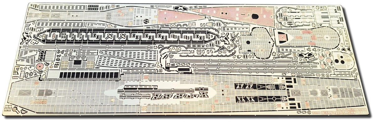 Photo of German U-Boat Type IXC/40 U-190 1:144 scale upgrade set with photo-etched brass and 3D resin parts for Revell model