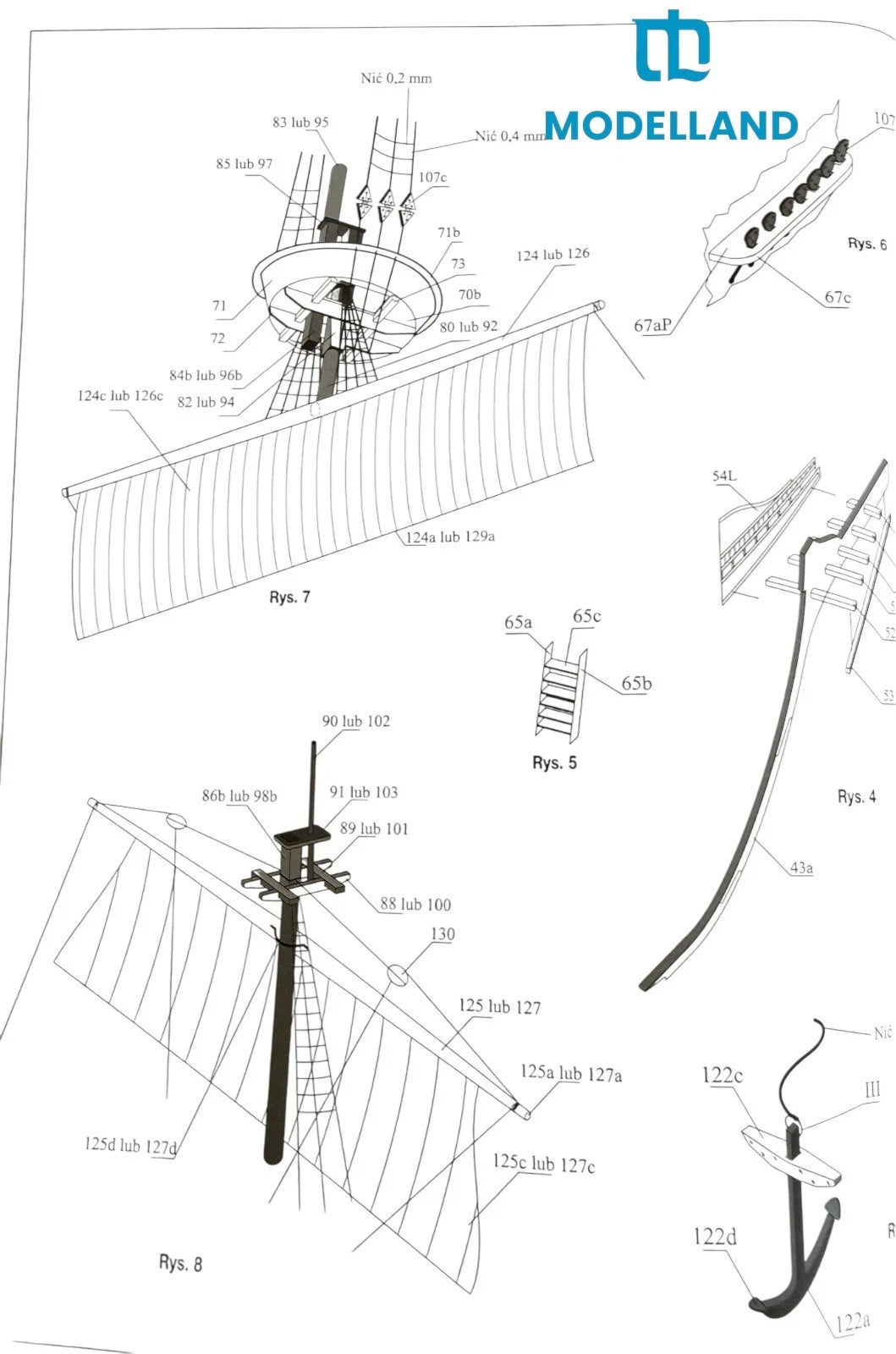 Photo of Mayflower sailing ship card model 1:100 scale from Mały Modelarz 1-2-3/2023 with printed parts and assembly instructions