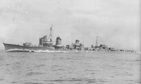 Black and white historical photograph of a Japanese warship, designated Hiryu (number 397), sailing on open water.