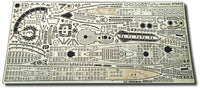 Photo of photo-etched brass detail set for German U-Boat Type VIIC41 and VIIC, designed for Revell 1:350 and 1:144 scale submarine kits.