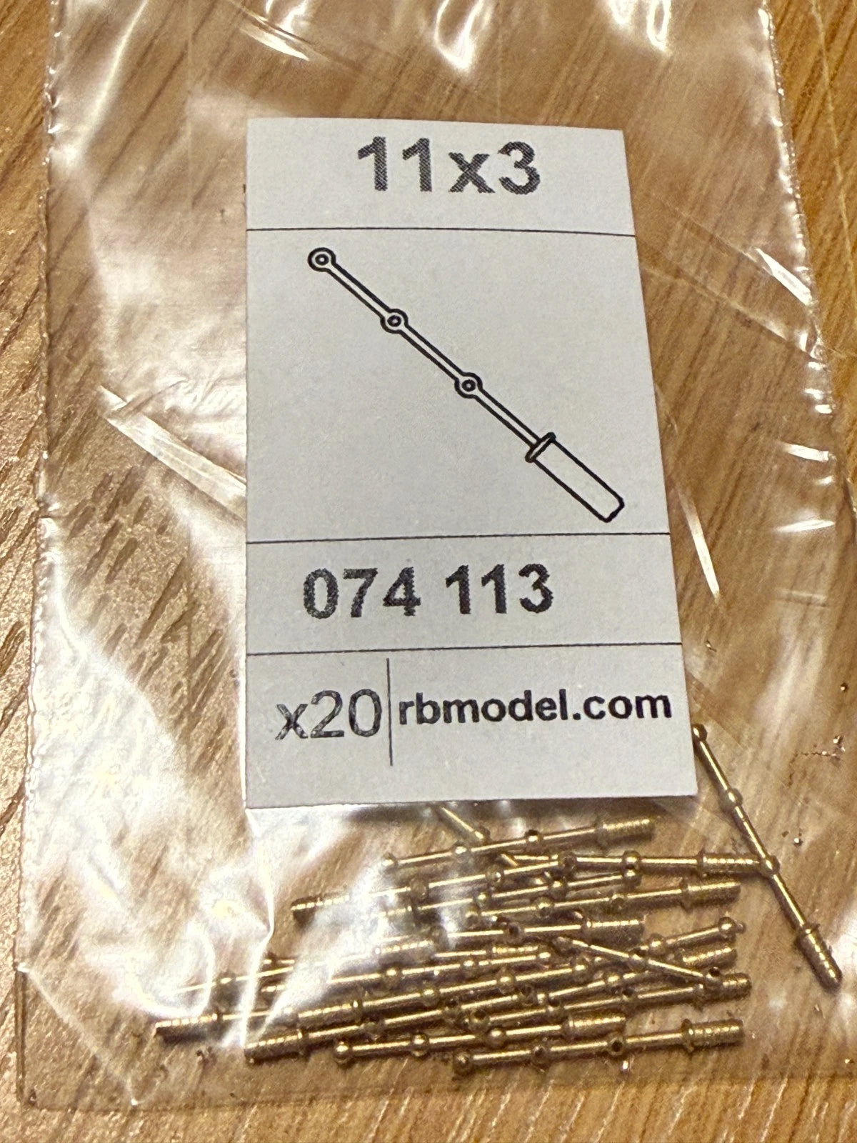 Photo of RB Model 074113 Brass Stanchions, precision brass stanchions for scale models, pack of 20