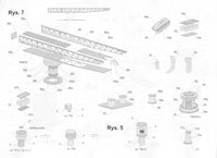 Photo of IJN Fuso 1:200 scale card model kit by Angraf Publishing showing detailed printed parts and packaging.