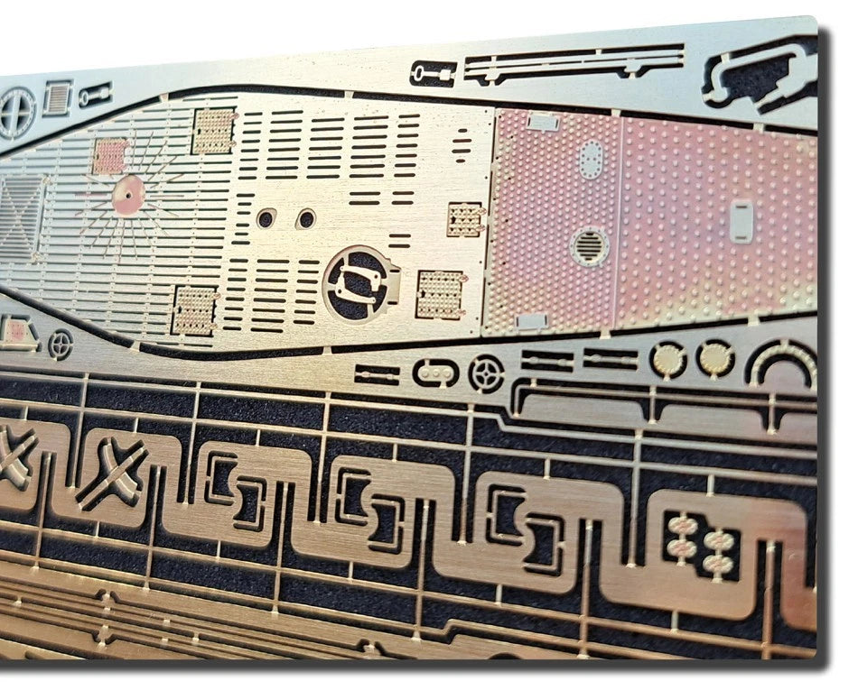 Photo of German U-Boat Type IXC/40 U-190 1:144 scale upgrade set with photo-etched brass and 3D resin parts for Revell model