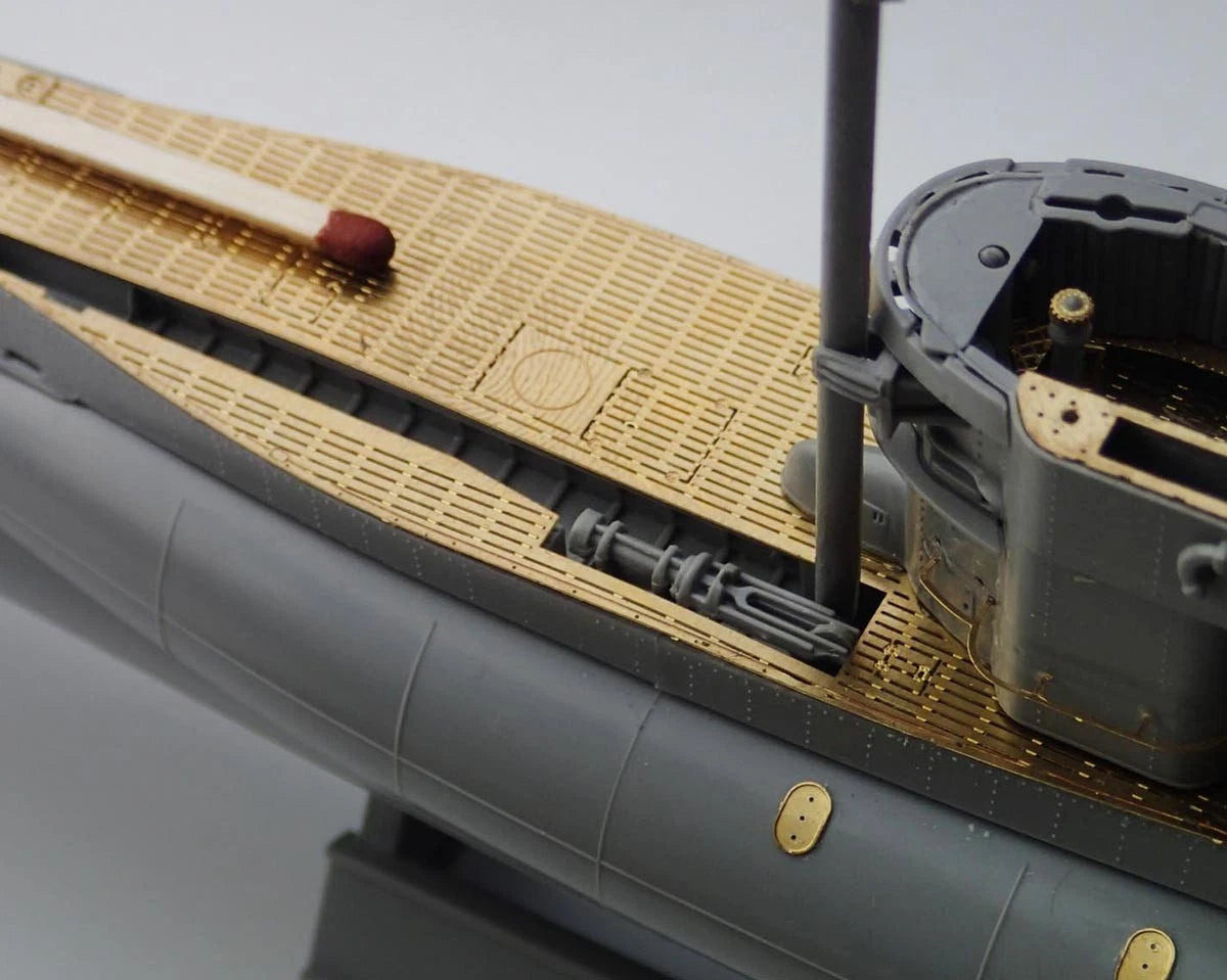 Photo of photo-etched brass upgrade set for German U-Boat Type VIIC/41 Revell 05100 in 1:144 scale by RC Subs