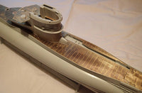 Photo of photo-etched brass upgrade parts for 1:72 scale German U-Boat Type VIIC41 model, designed for Revell 05045 kit