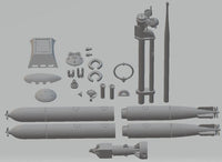 Photo of German U-Boat Type XXIII 1:144 detail set with photo-etched brass and 3D resin parts for Trumpeter model