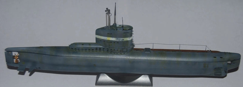 Photo of 1:144 scale German U-Boat Type XXIII detail set with photo-etched and 3D-printed resin parts for Trumpeter 05908 submarine model