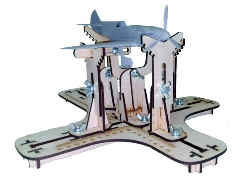 Photo of LMG BB-41 laser cut plywood model building work stand