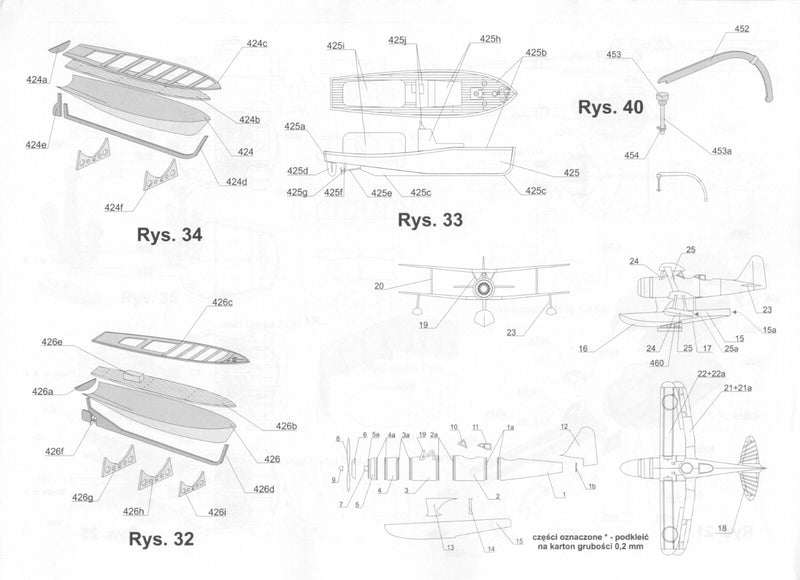 Photo of IJN Fuso 1:200 scale card model kit by Angraf Publishing showing detailed printed parts and packaging.