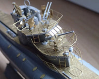 Photo of photo-etched brass upgrade set for German U-Boat Type VIIC/41 Revell 05100 in 1:144 scale by RC Subs