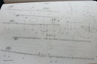 A printed black-and-white technical schematic or assembly diagram sheet with labeled line drawings and callouts on a white page.
