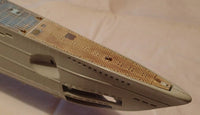 Photo of photo-etched brass upgrade parts for 1:72 scale German U-Boat Type VIIC41 model, designed for Revell 05045 kit