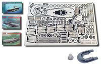 Photo of 1:72 scale photo-etched brass parts set for U-Boat Type XXVII B Seehund (Revell 05125, ICM S.006/S.007)