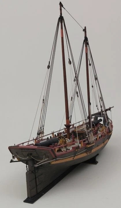 Photo of Axel Thorsen 1810 Norwegian gunboat card model kit in 1:72 scale