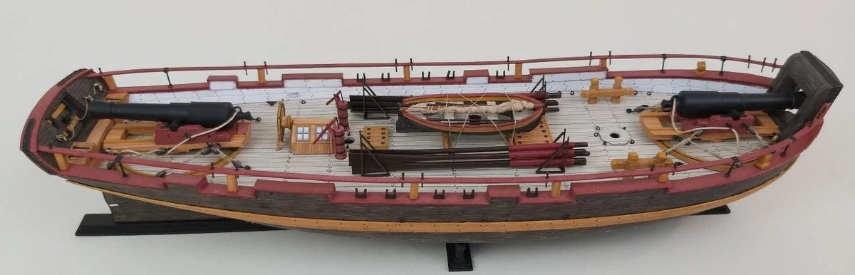 Photo of Axel Thorsen 1810 Norwegian gunboat card model kit in 1:72 scale