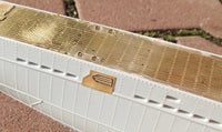 Photo of photo-etched brass upgrade parts for 1:72 scale German U-Boat Type VIIC41 model, designed for Revell 05045 kit